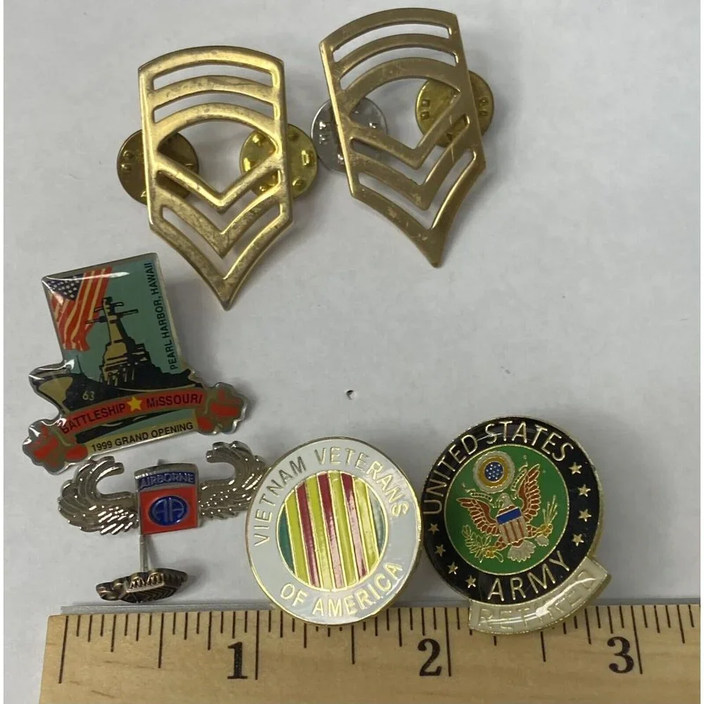 Sgt Pearl Harbor 82nd Airborne Military Insignia Badge US Army Pin LOT 7